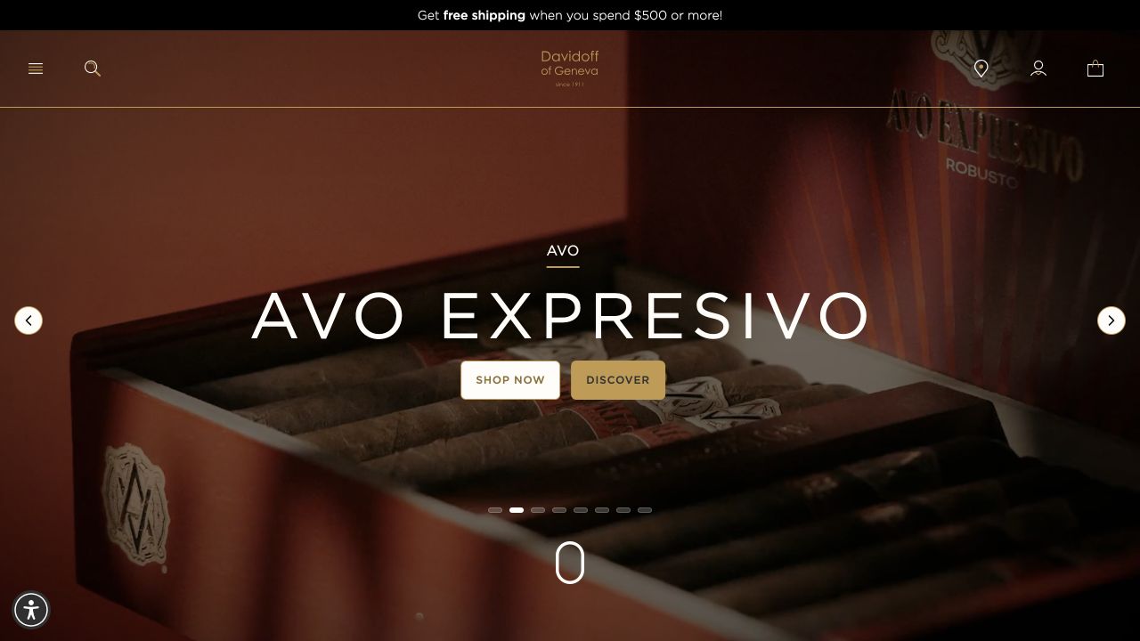 Davidoff of Geneva website preview