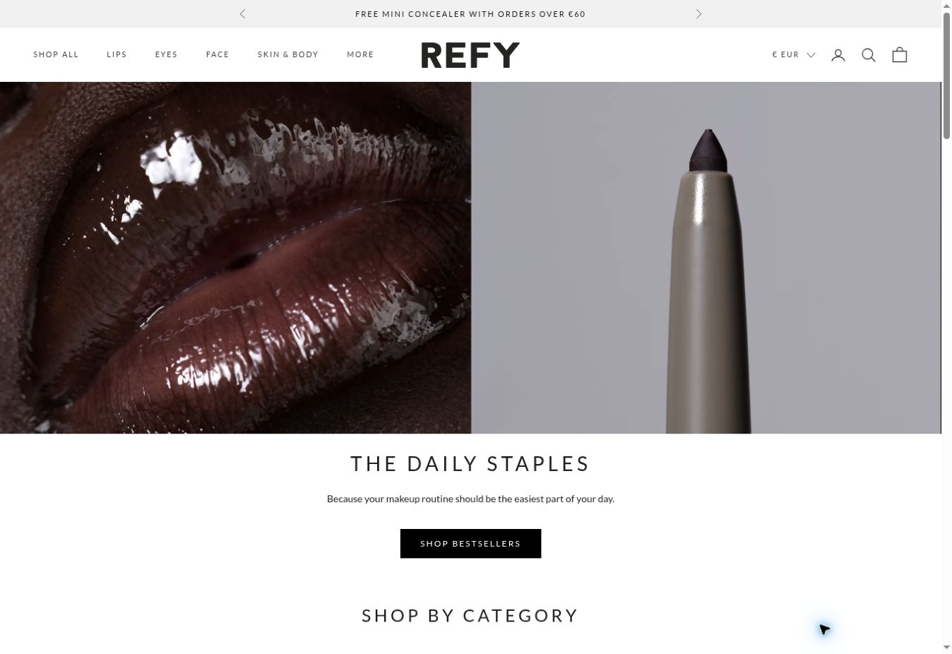 REFY Beauty website